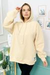 158895 Kapsonlu Sardonlu Oversize Sweatshirt